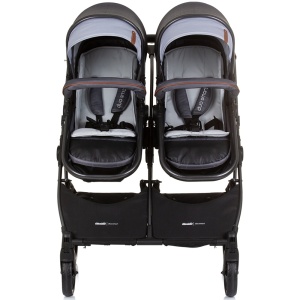 Carucior gemeni Chipolino Duo Smart 3 in 1 silver grey - Img 9