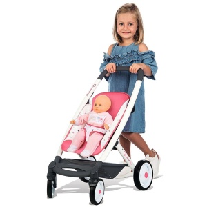 Carucior pentru papusi Smoby Quinny Combi 3 in 1 roz - Img 6
