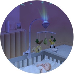 Carusel muzical pentru patut cu proiector Chipolino Jungle - Img 2