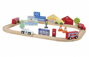 Circuit cu vehicule utilitare, Orange Tree Toys - Img 1