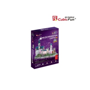 Cubic Fun - Puzzle 3D Led Castelul Neuschwanstein 128 Piese - Img 2