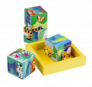 Cuburi cu animale din jungla, Orange Tree Toys - Img 4