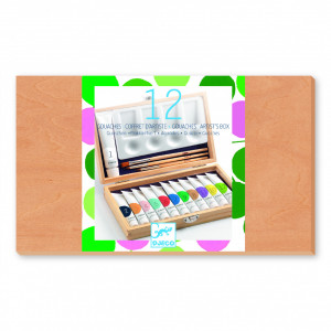 Cutia artistului cu 12 tuburi culori guase, Djeco - Img 2