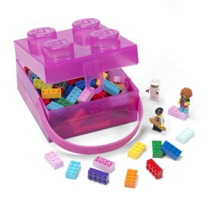 Cutie LEGO 2x2 - violet transparent - Img 3
