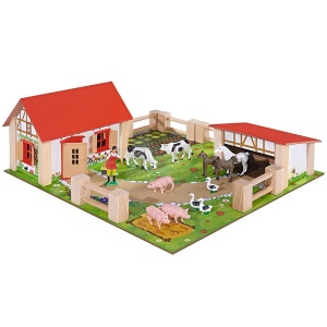 Ferma din lemn Eichhorn 39x36x14 cm cu accesorii - Img 1