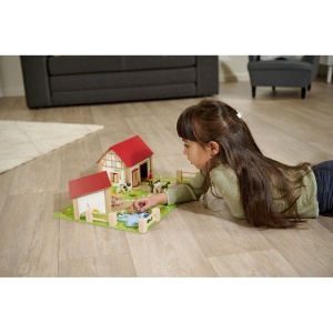Ferma din lemn Eichhorn 51x36x17 cm cu 20 accesorii - Img 11