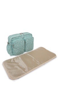 Geantă pentru scutece și accesorii bebe, DuoPack, Carry Bliss, verde leo print - Img 3