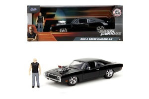 JADA FAST AND FURIOUS SET FIGURINA DOM SI MASINUTA METALICA DODGE CHARGER 1970 SCARA 1 LA 24 - Img 2