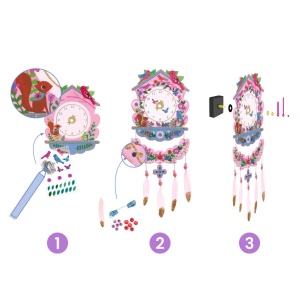 Joc creativ DIY Ceas de perete, Djeco - Img 2