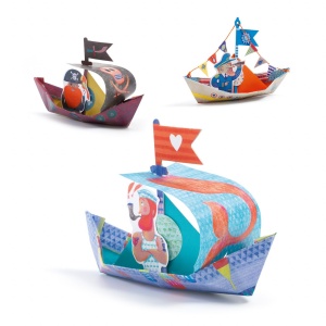 Joc creativ origami Construim barcute, Djeco - Img 4