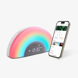 Lampa de veghe curcubeu Smart Momcozy cu lumina reglabila, sunet si aplicatie - Img 4