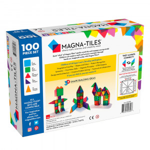 MAGNA-TILES Clear Colors, set magnetic 100 piese - Img 6