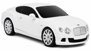 MASINA CU TELECOMANDA BENTLEY CONTINENTAL GT ALB CU SCARA 1 LA 24 - Img 7