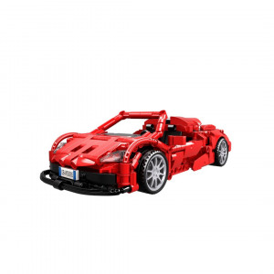 Masina sport rosie tip lego tehnic de constructie (482 piese) - Img 2