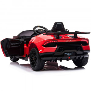 Masinuta electrica Chipolino Lamborghini Huracan red cu scaun din piele si roti EVA - Img 10
