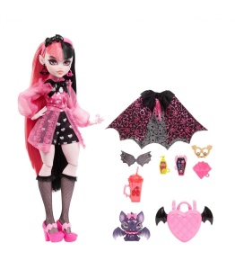 MONSTER HIGH PAPUSA DRACULAURA CU ANIMALUT SI ACCESORII - Img 5