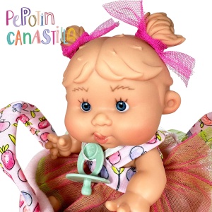 Papusa Nines D'Onil, Colectia Pepotin Canastilla, cu miros de vanilie, 21 cm - Img 3
