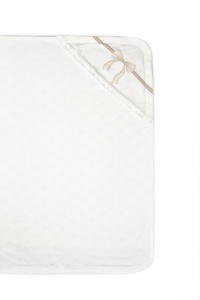 Paturica pentru nou nascut, 100% bumbac organic, Bow, BabyCosy, stone - Img 2