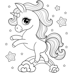 Patut copii din lemn Hubners Calisto Unicorn 120x60 cm maro cu sertar - Img 2