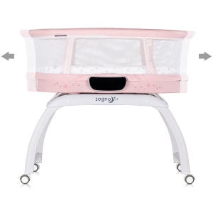 Patut cu leganare si cantar integrat Chipolino Sogno 2 in 1 pink - Img 3
