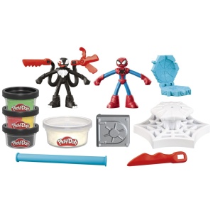 PLAY DOH SPIDERMAN SET 2 FIGURINE BATALIE CU LANSATOR SI SULITA - Img 2