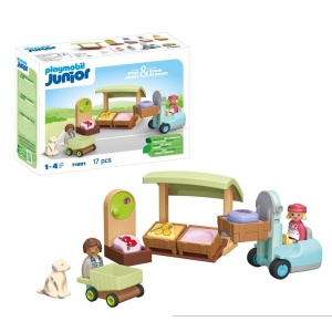 Playmobil Junior - Taraba la piata si stivuitor - Img 2