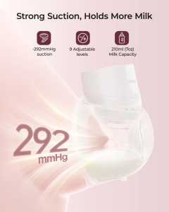 Pompa de san Momcozy Hands-free S12 Pro Roz - Img 3