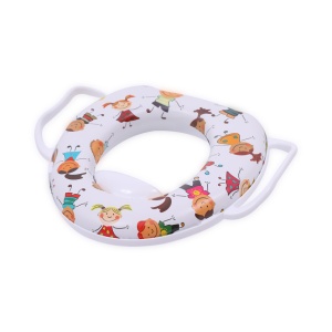 Reductor moale pentru toaleta, cu manere, White Kids