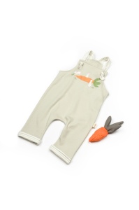 Salopeta cu bretele Rabbit, BabyCosy, 100% bumbac organic