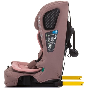 Scaun auto Chipolino Lux X I-Size 76-150 cm cu sistem Isofix flamingo - Img 4