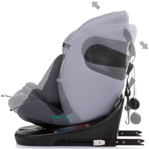 Scaun auto Chipolino Motion I-Size 40-150 cm granite cu sistem Isofix - Img 5