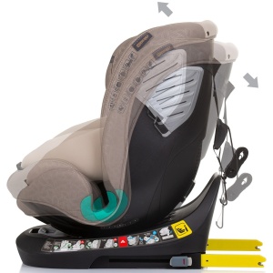 Scaun auto Chipolino Supreme I-Size 40-150 cm cu sistem Isofix macadamia - Img 5