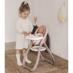 Scaun de masa pentru papusi Smoby Baby Nurse maro - Img 5