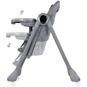 Scaun de masa si leagan electric Chipolino Master Class 2 in 1 charcoal - Img 5