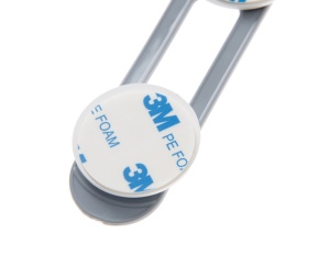 Set 2 mini sigurante universale pentru usi si dulapuri BabyJem, gri