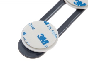 Set 2 mini sigurante universale pentru usi si dulapuri BabyJem, antracit