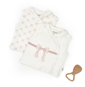 Set 2 vestute pentru bebelusi, powder, BabyCosy Organic Wear