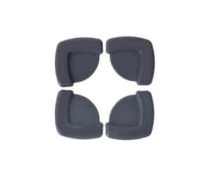 Set 4 protectii pentru colturi mobila BabyJem, antracit