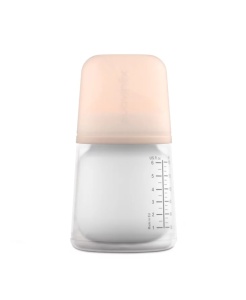 Set biberon anticolici 180 ml + tetină cu debit variabil + săculeț silicon Zero Zero Suavinex - Img 4