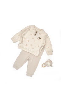 Set bluzita cu pantalon, Lamb, BabyCosy, 100%bumbac organic