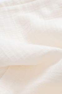 Set bluzita petrecuta si panataloni lungi din muselina, Baby Cosy, 100% bumbac organic, Ecru