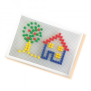 Set creativ mozaic - Tabla de jucarie mozaic cu pini colorati - Img 6