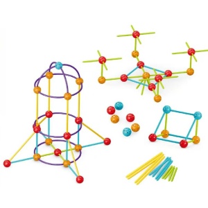 Set de constructie STEAM - Forme 3D (210 piese)