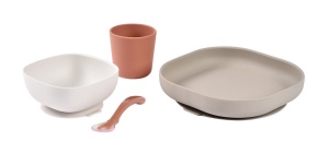 Set de masa silicon Beaba 4 piese Terracotta - Img 2