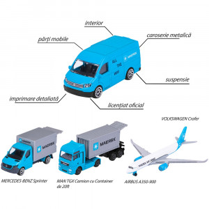 Set Majorette MAERSK Logistic cu 4 vehicule - Img 4