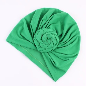 Set turbane mama-copil cu pampoane, verde
