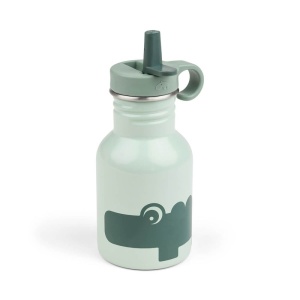 Sticla metalica cu pai Done by Deer Croco Green 350 ml - Img 3