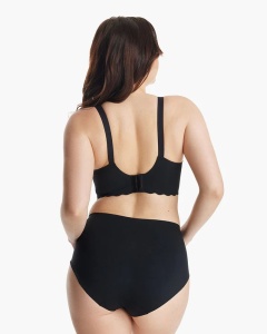 Sutien alaptare floral fara cusaturi cu sustinere Momcozy YN46 Black 2XL - Img 3