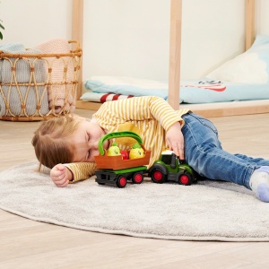 Tractor Simba ABC Freddy Fruit Trailer 30 cm cu lumini, sunete, remorca si figurine - Img 6