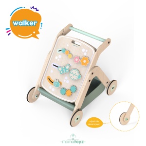 Antepremergator model BBQ din lemn 5 in 1 MamaToyz cu masuta de activitati - Img 4